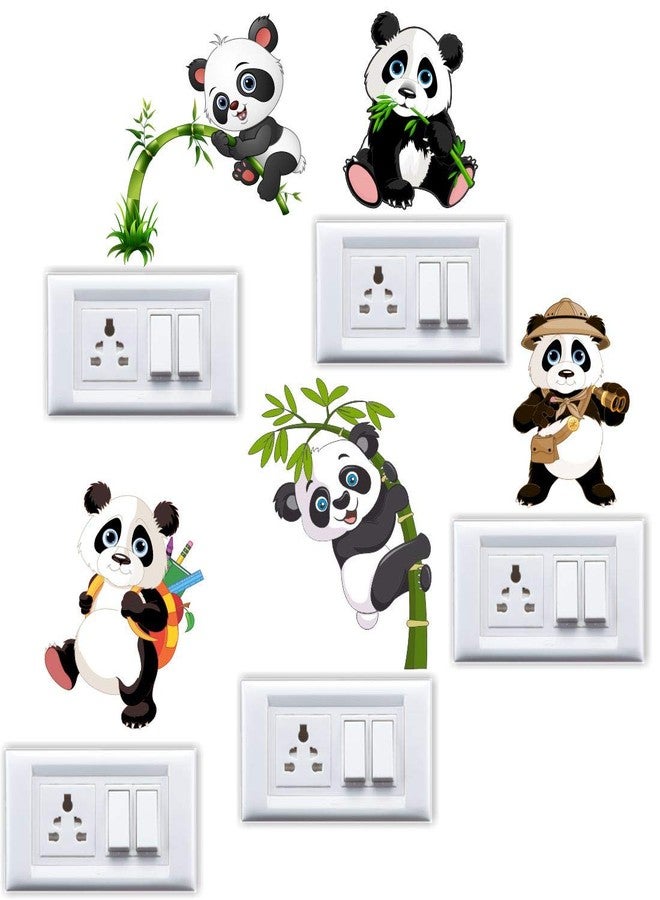 Walltech Panda Switch Board Sticker| Beautiful Design Wall Decoration Sticker - Image 1